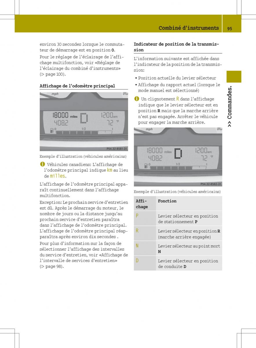 manual  Smart Fortwo II 2 manuel du proprietaire / page 97