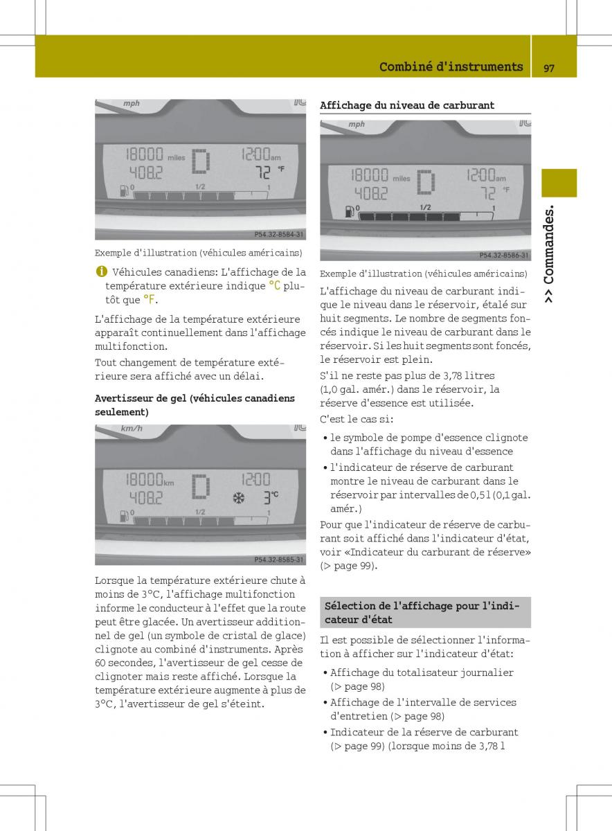 manual  Smart Fortwo II 2 manuel du proprietaire / page 99