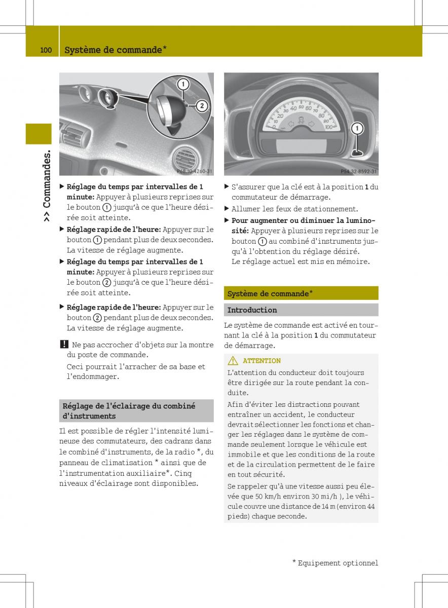 manuel du propriétaire  Smart Fortwo II 2 manuel du proprietaire / page 102