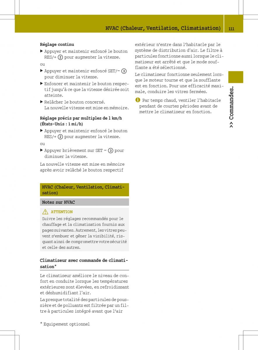 manuel du propriétaire  Smart Fortwo II 2 manuel du proprietaire / page 113