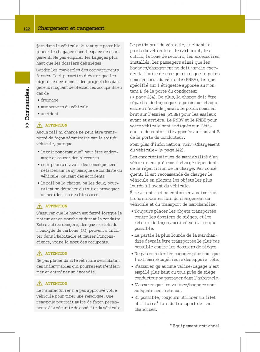 manuel du propriétaire  Smart Fortwo II 2 manuel du proprietaire / page 124