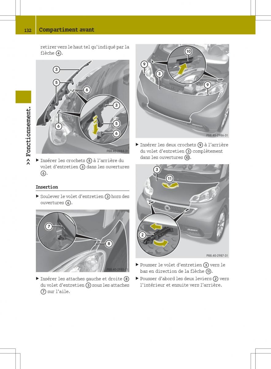 manual  Smart Fortwo II 2 manuel du proprietaire / page 134