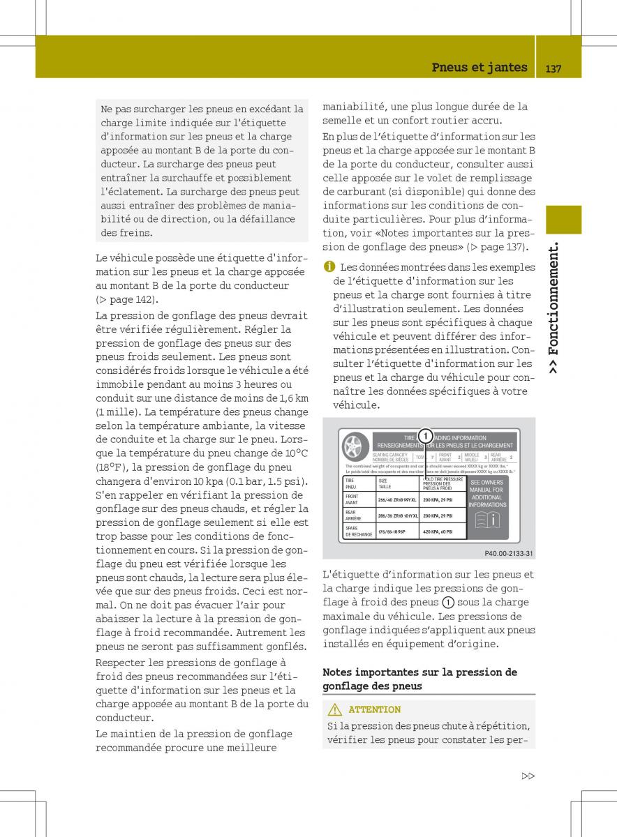 manuel du propriétaire  Smart Fortwo II 2 manuel du proprietaire / page 139