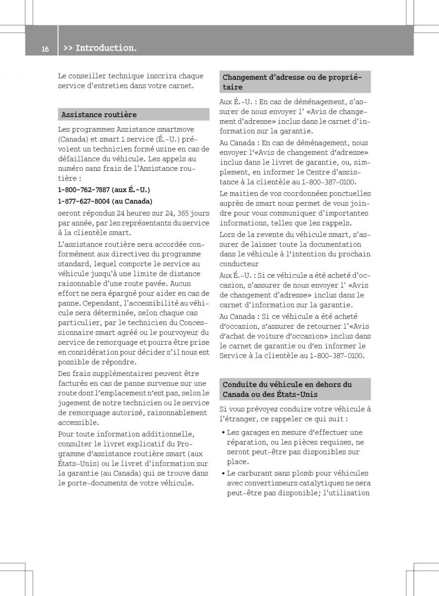 manuel du propriétaire  Smart Fortwo II 2 manuel du proprietaire / page 18