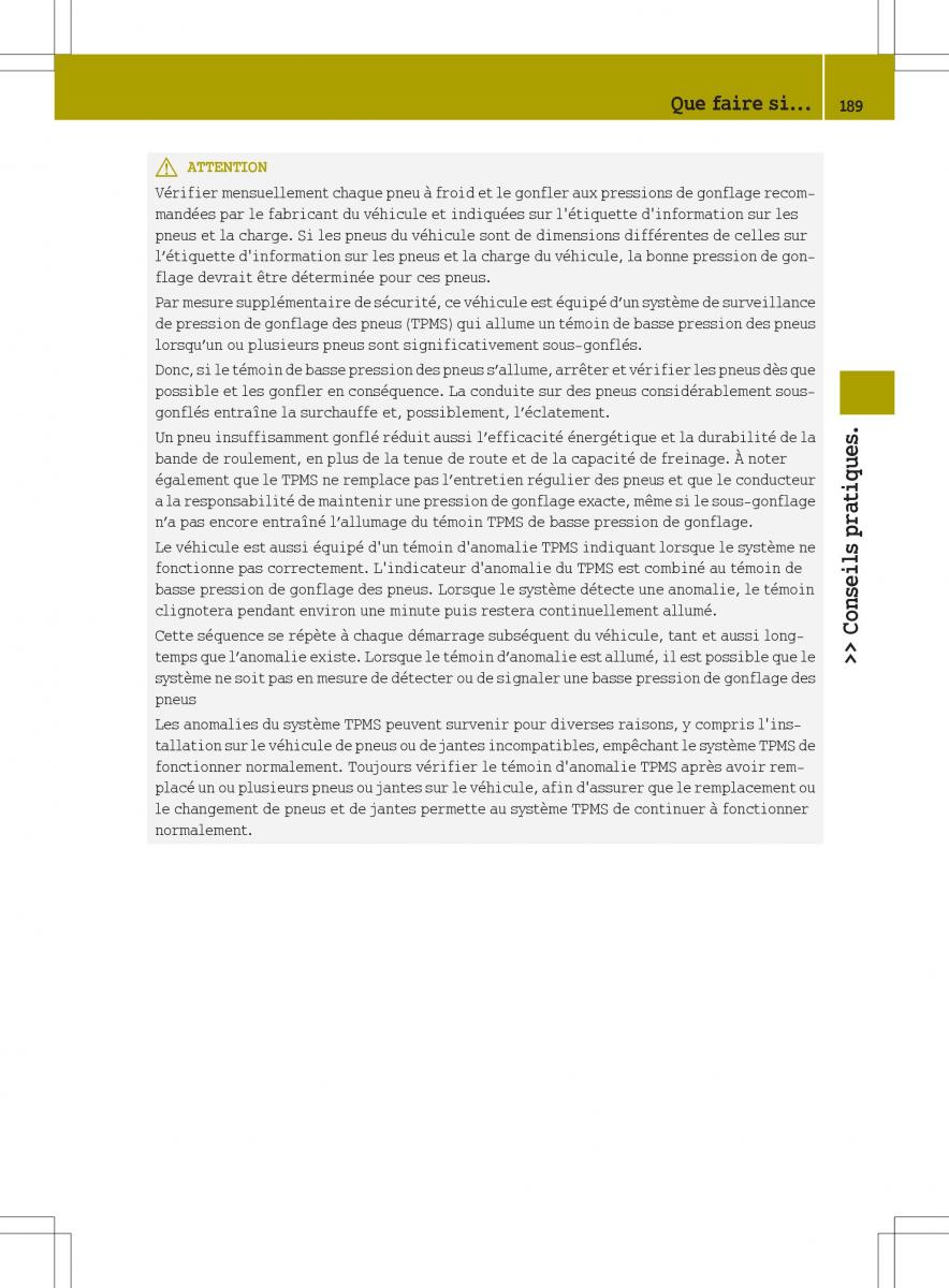 manuel du propriétaire  Smart Fortwo II 2 manuel du proprietaire / page 191