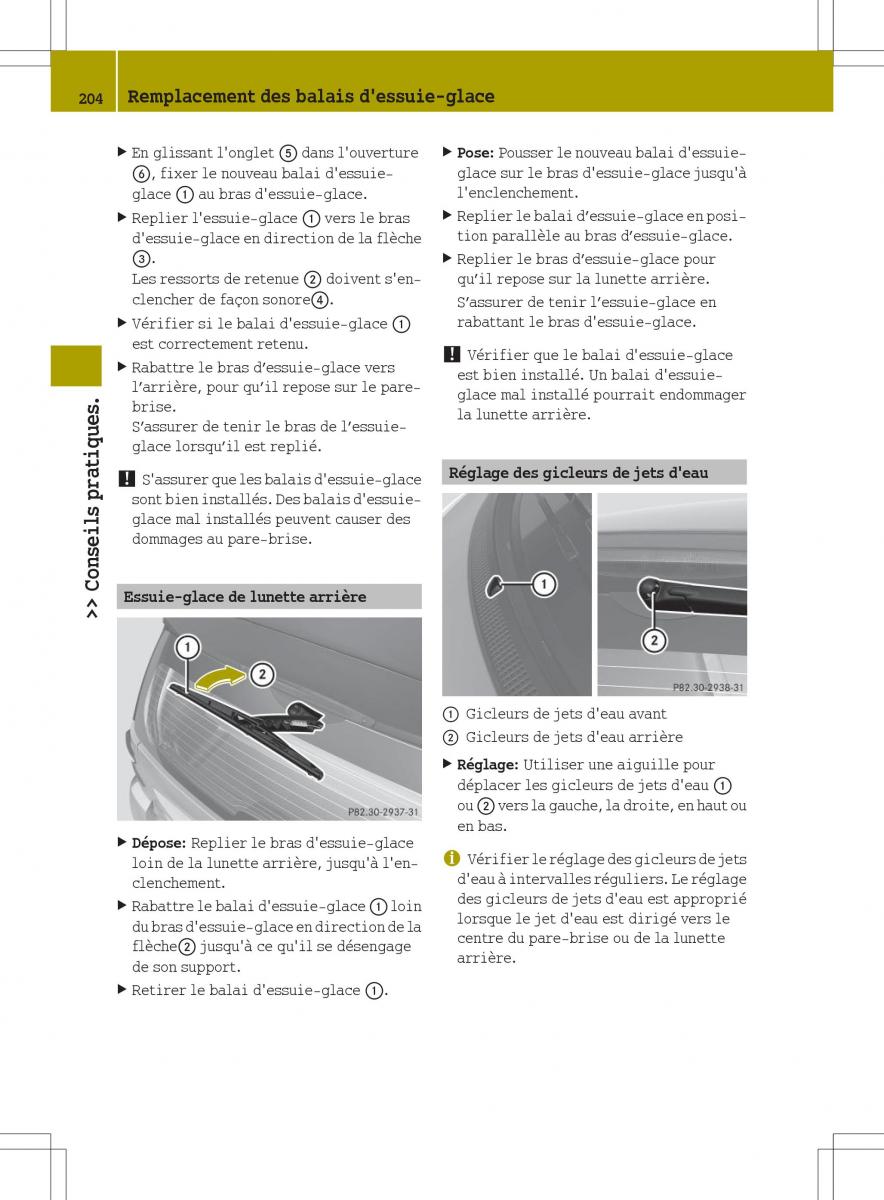 manual  Smart Fortwo II 2 manuel du proprietaire / page 206