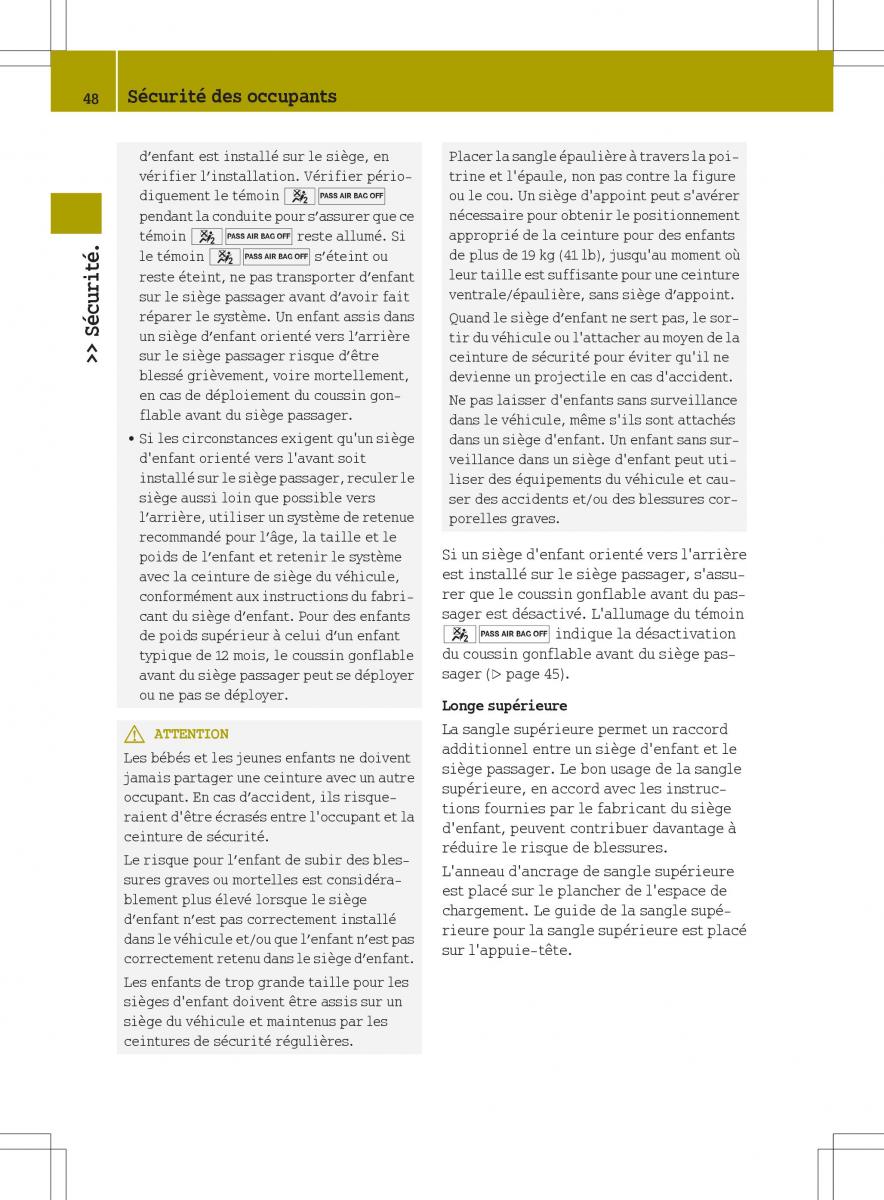 manuel du propriétaire  Smart Fortwo II 2 manuel du proprietaire / page 50