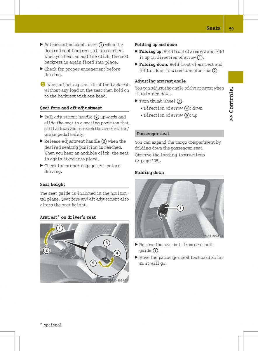 Smart Fortwo ED EV owners manual / page 61