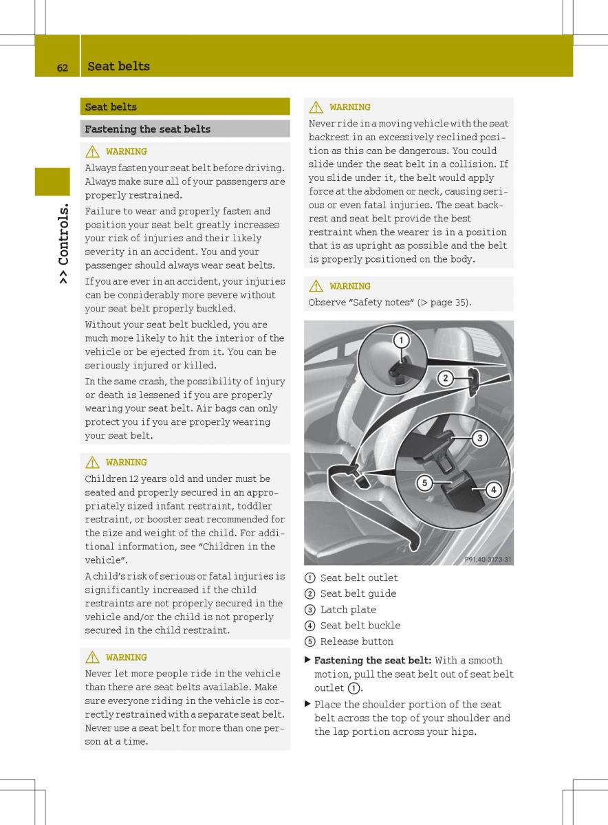 Smart Fortwo ED EV owners manual / page 64