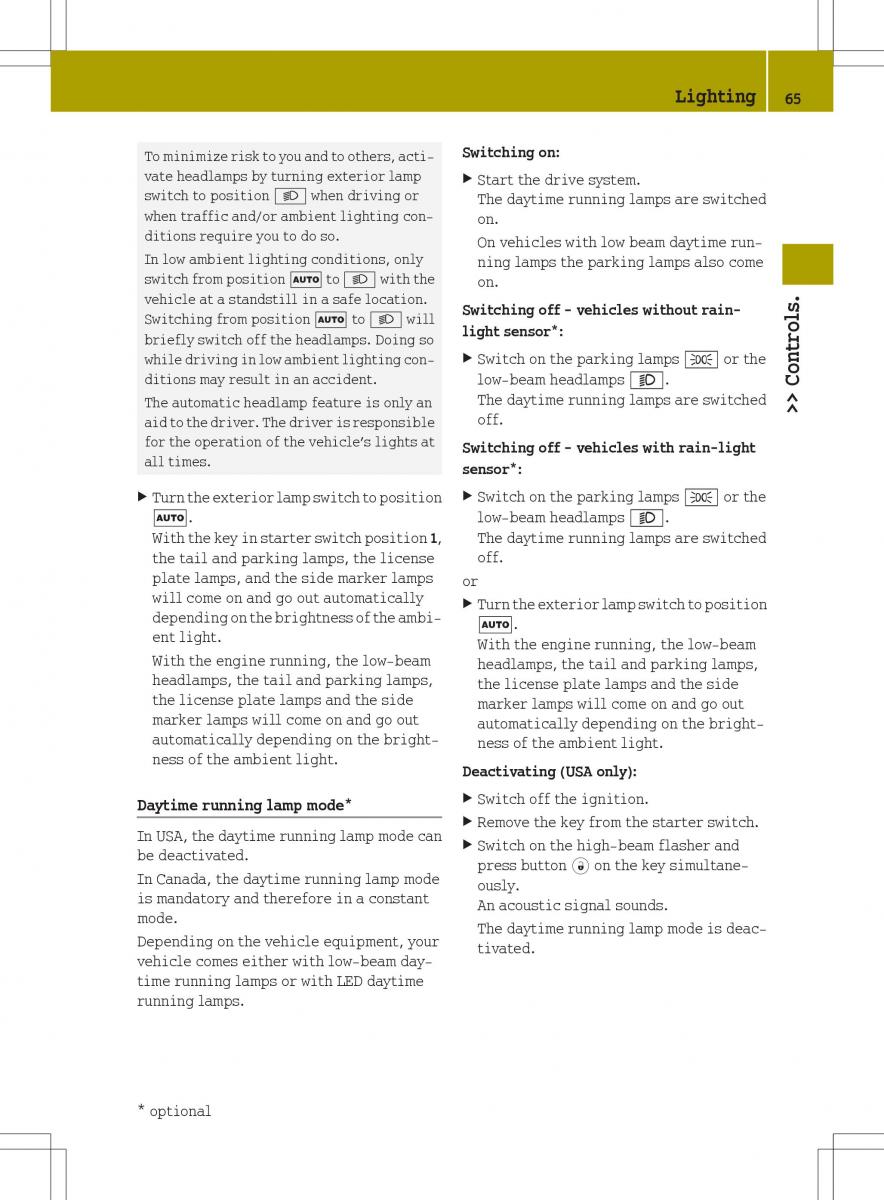 Smart Fortwo ED EV owners manual / page 67