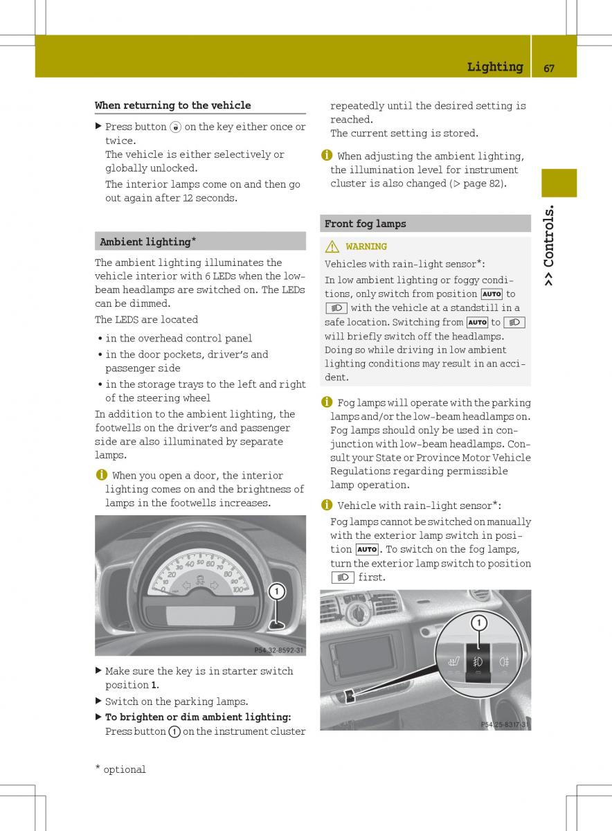 Smart Fortwo ED EV owners manual / page 69