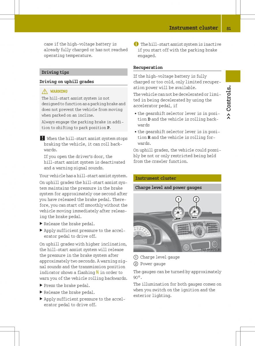 Smart Fortwo ED EV owners manual / page 83