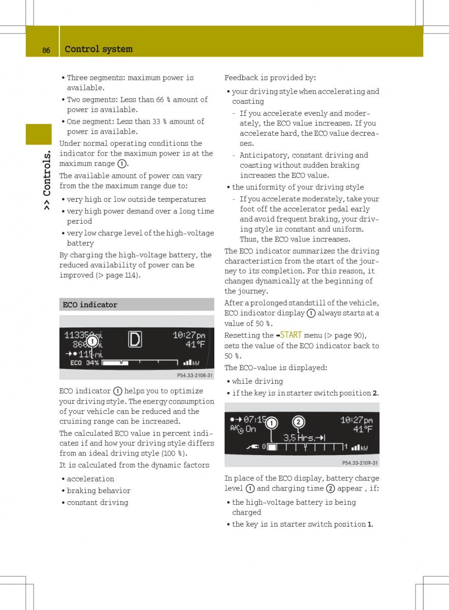 Smart Fortwo ED EV owners manual / page 88