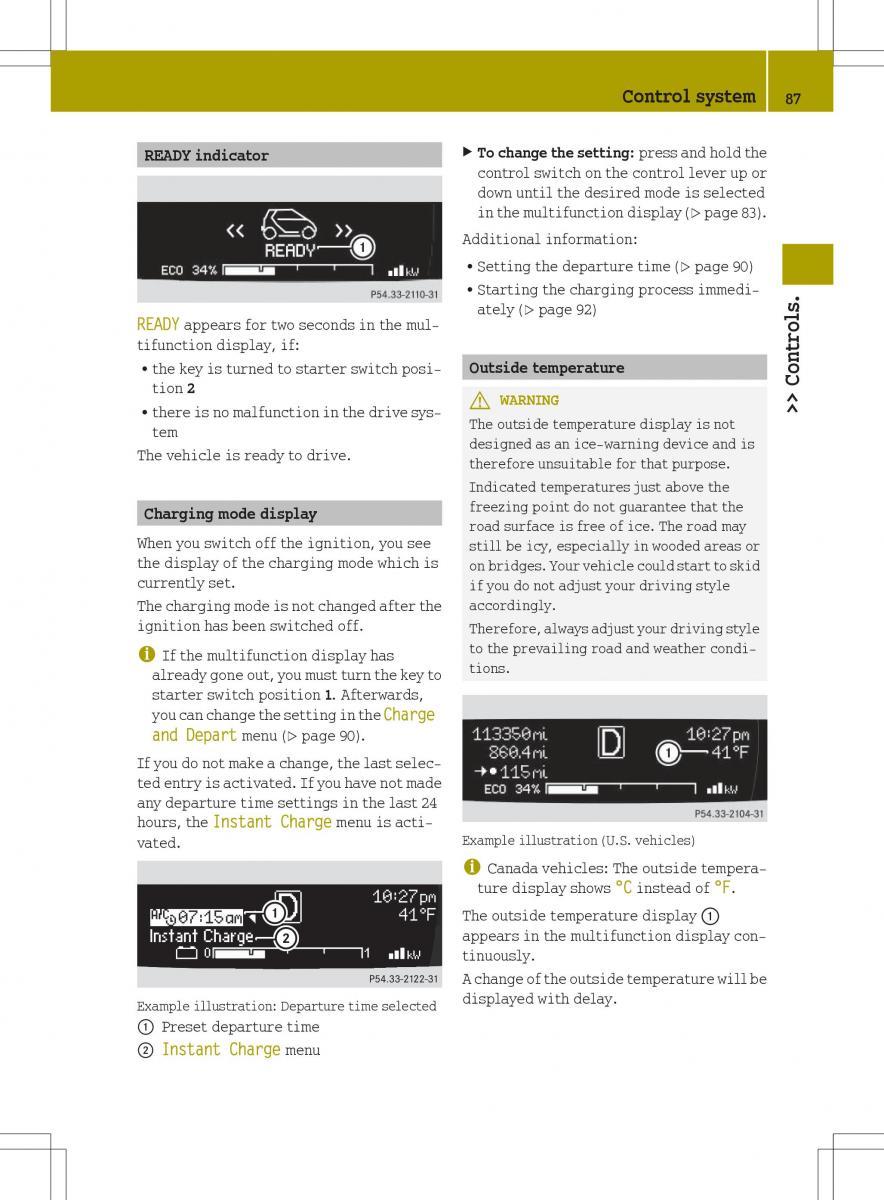 Smart Fortwo ED EV owners manual / page 89