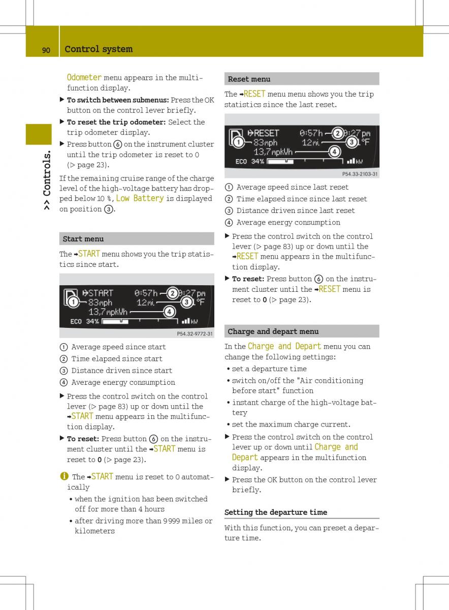 Smart Fortwo ED EV owners manual / page 92