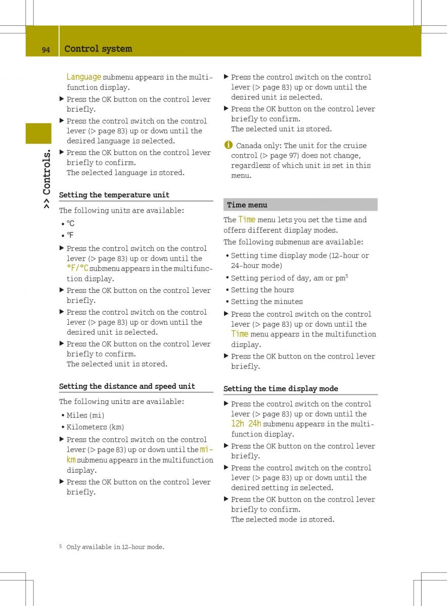 Smart Fortwo ED EV owners manual / page 96