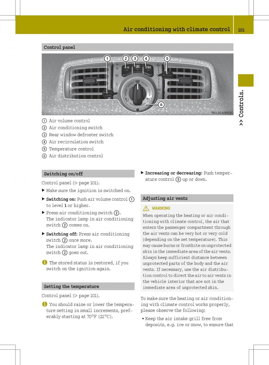 Smart Fortwo ED EV owners manual / page 103