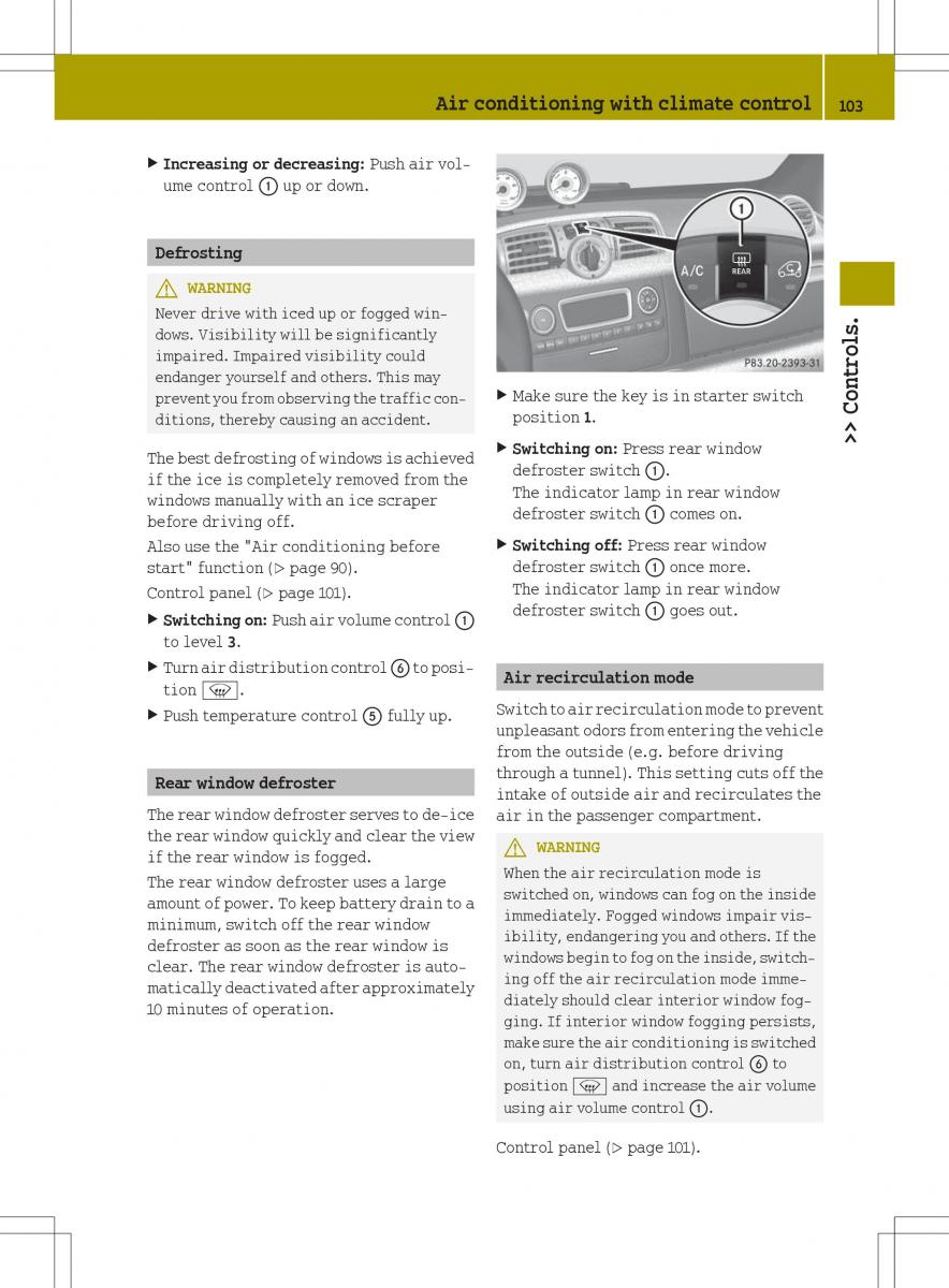 Smart Fortwo ED EV owners manual / page 105