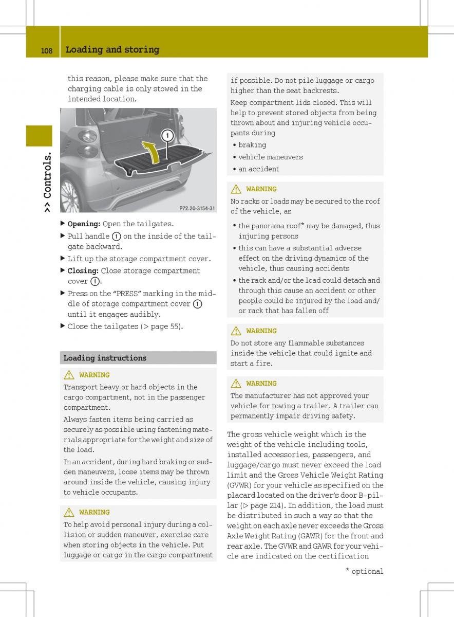 Smart Fortwo ED EV owners manual / page 110