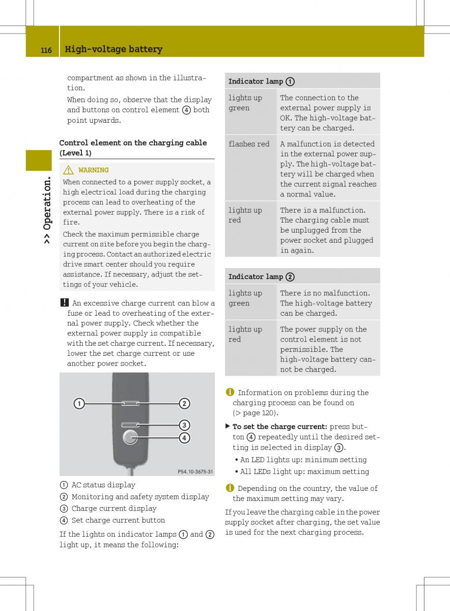 Smart Fortwo ED EV owners manual / page 118