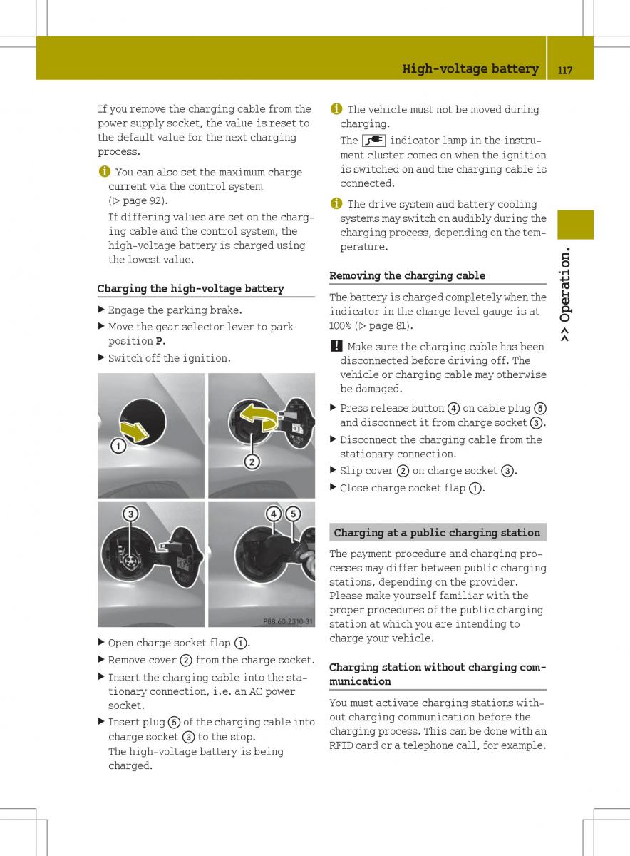 Smart Fortwo ED EV owners manual / page 119