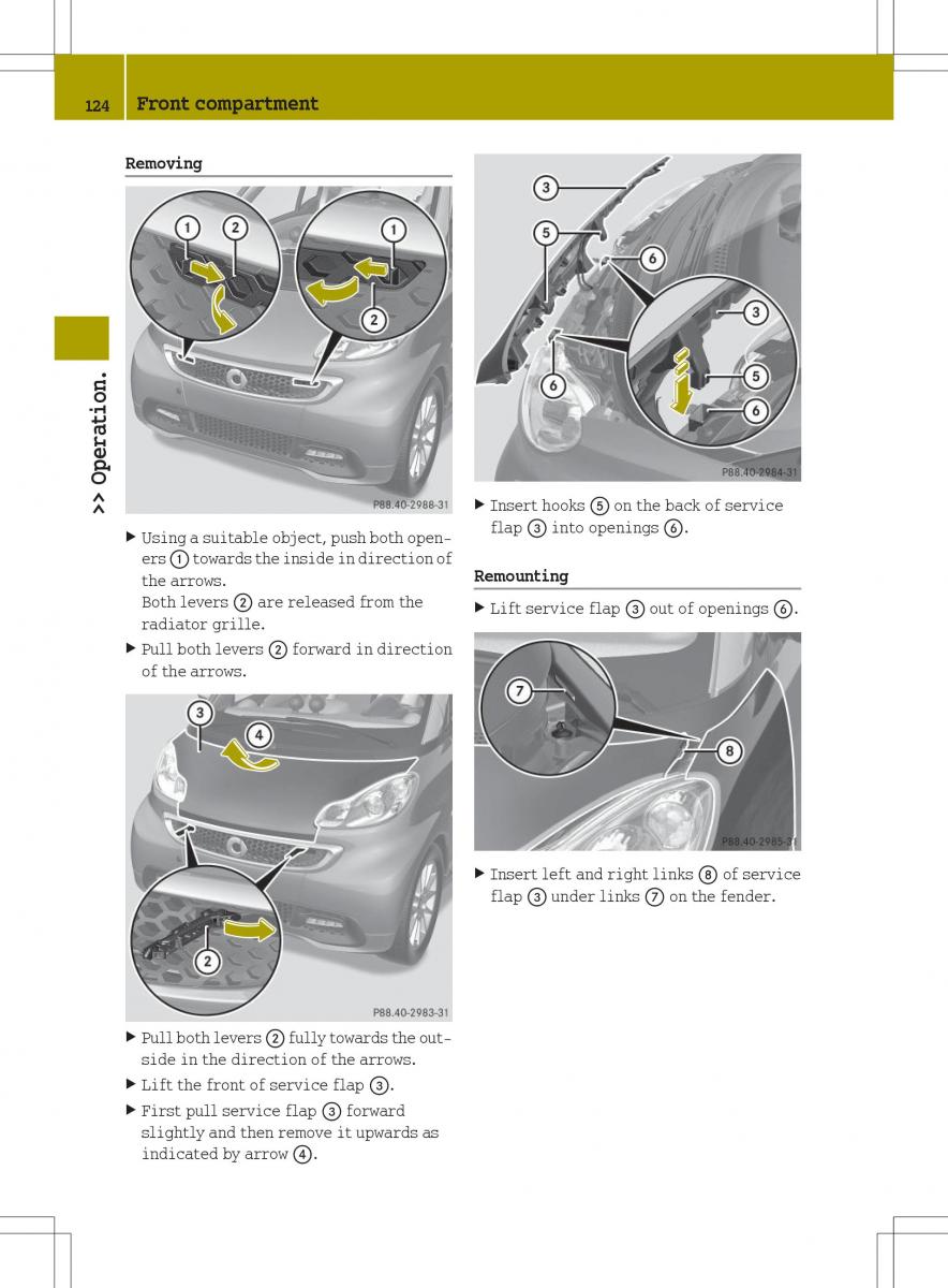 Smart Fortwo ED EV owners manual / page 126