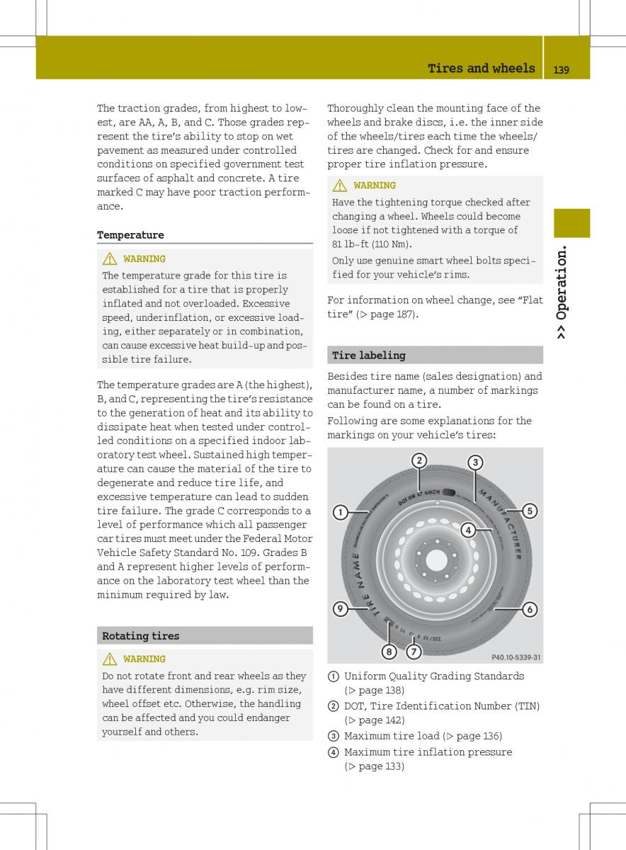 Smart Fortwo ED EV owners manual / page 141