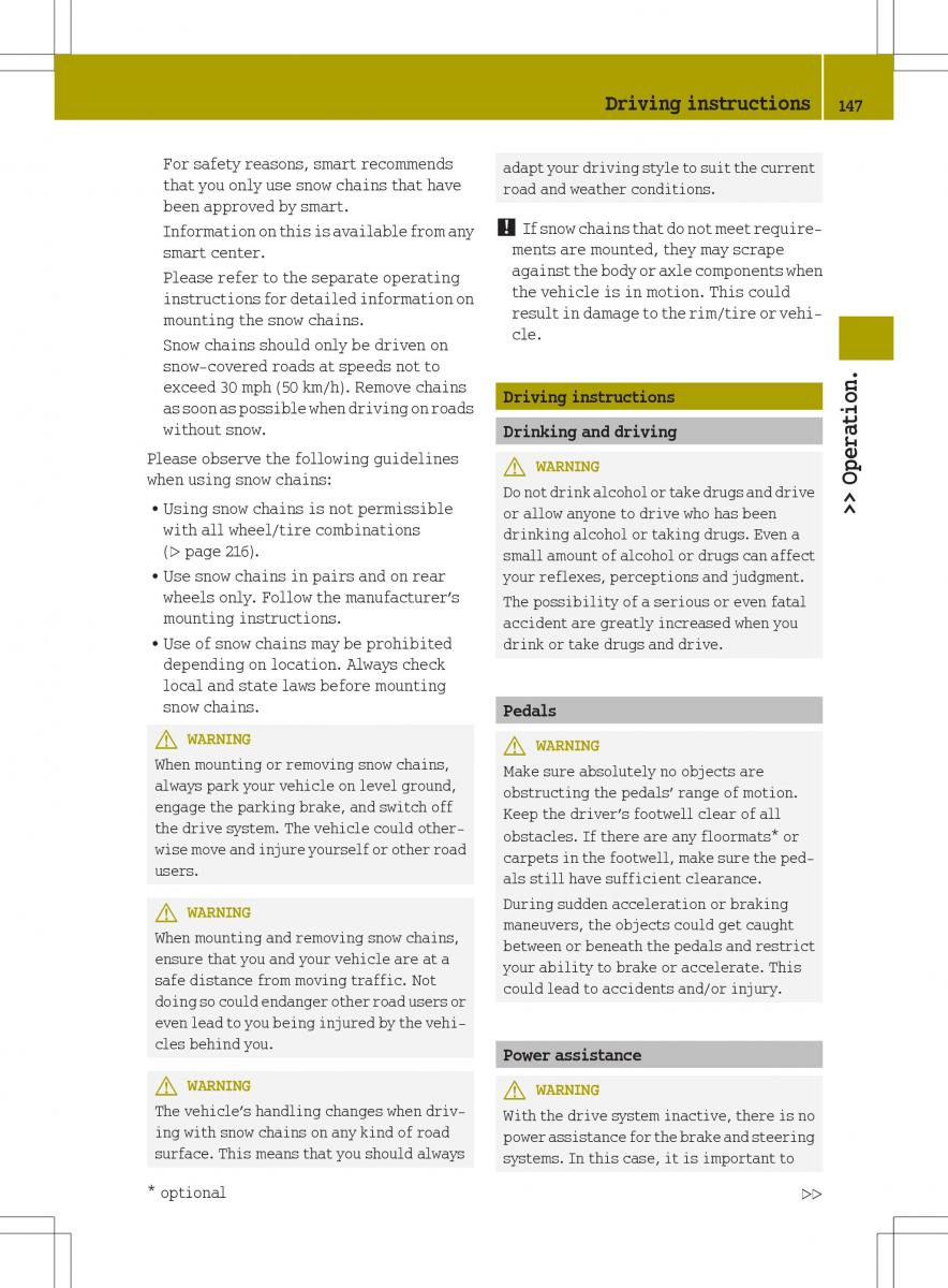 Smart Fortwo ED EV owners manual / page 149