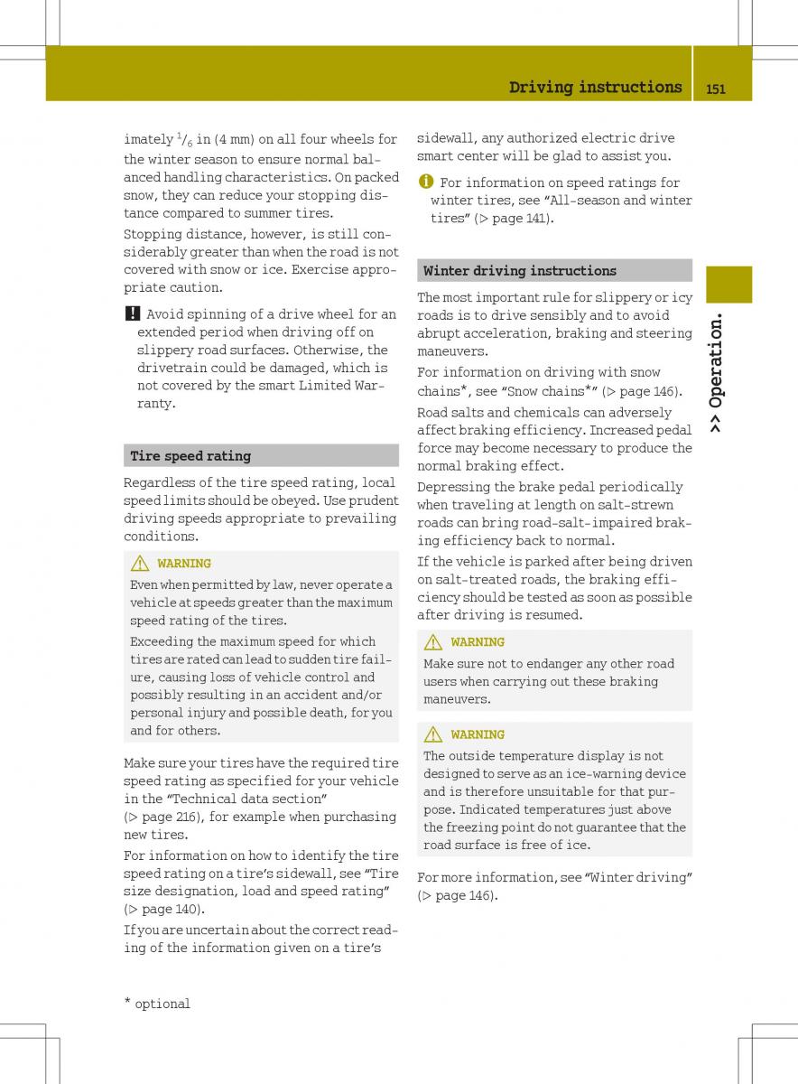 Smart Fortwo ED EV owners manual / page 153