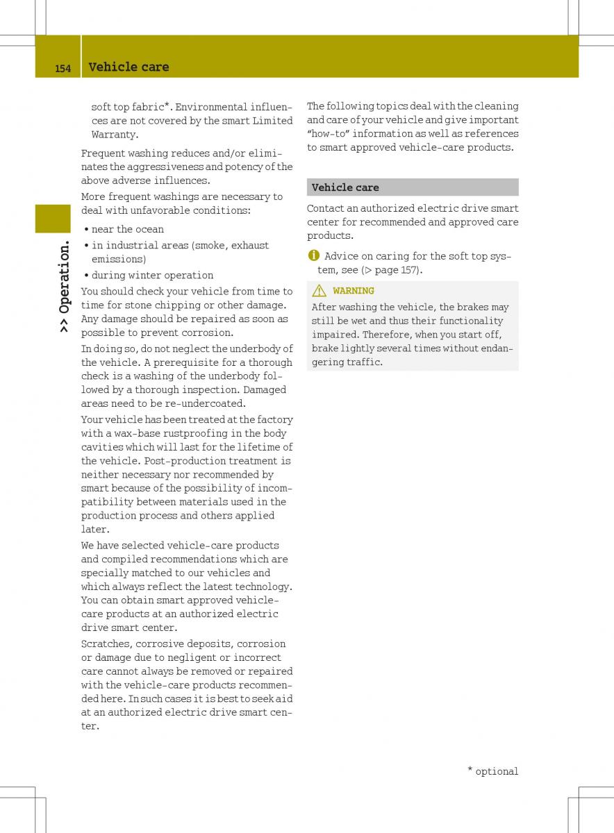 Smart Fortwo ED EV owners manual / page 156