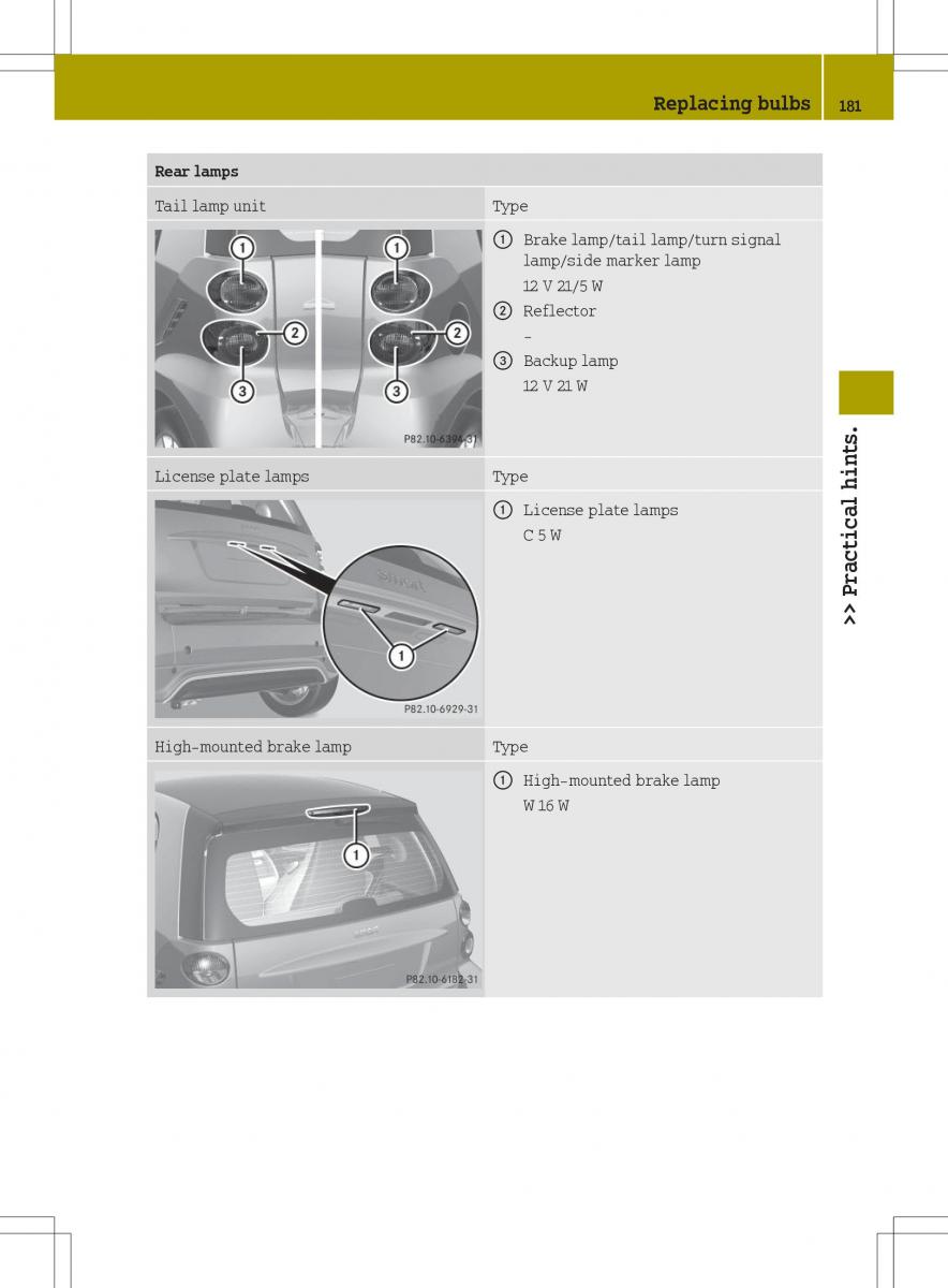 Smart Fortwo ED EV owners manual / page 183