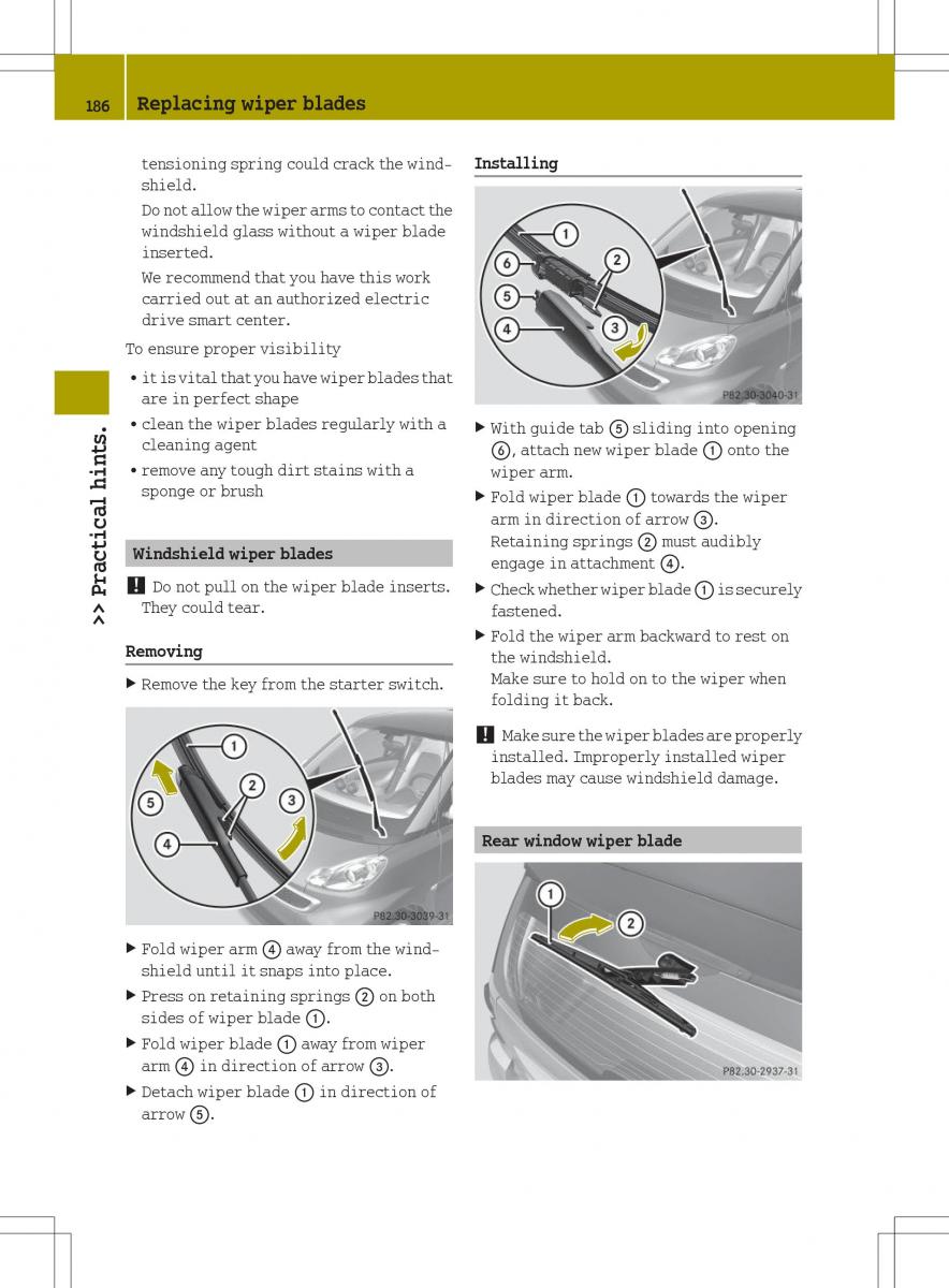 Smart Fortwo ED EV owners manual / page 188