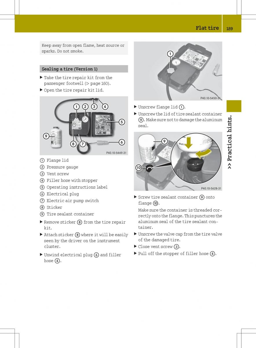 Smart Fortwo ED EV owners manual / page 191