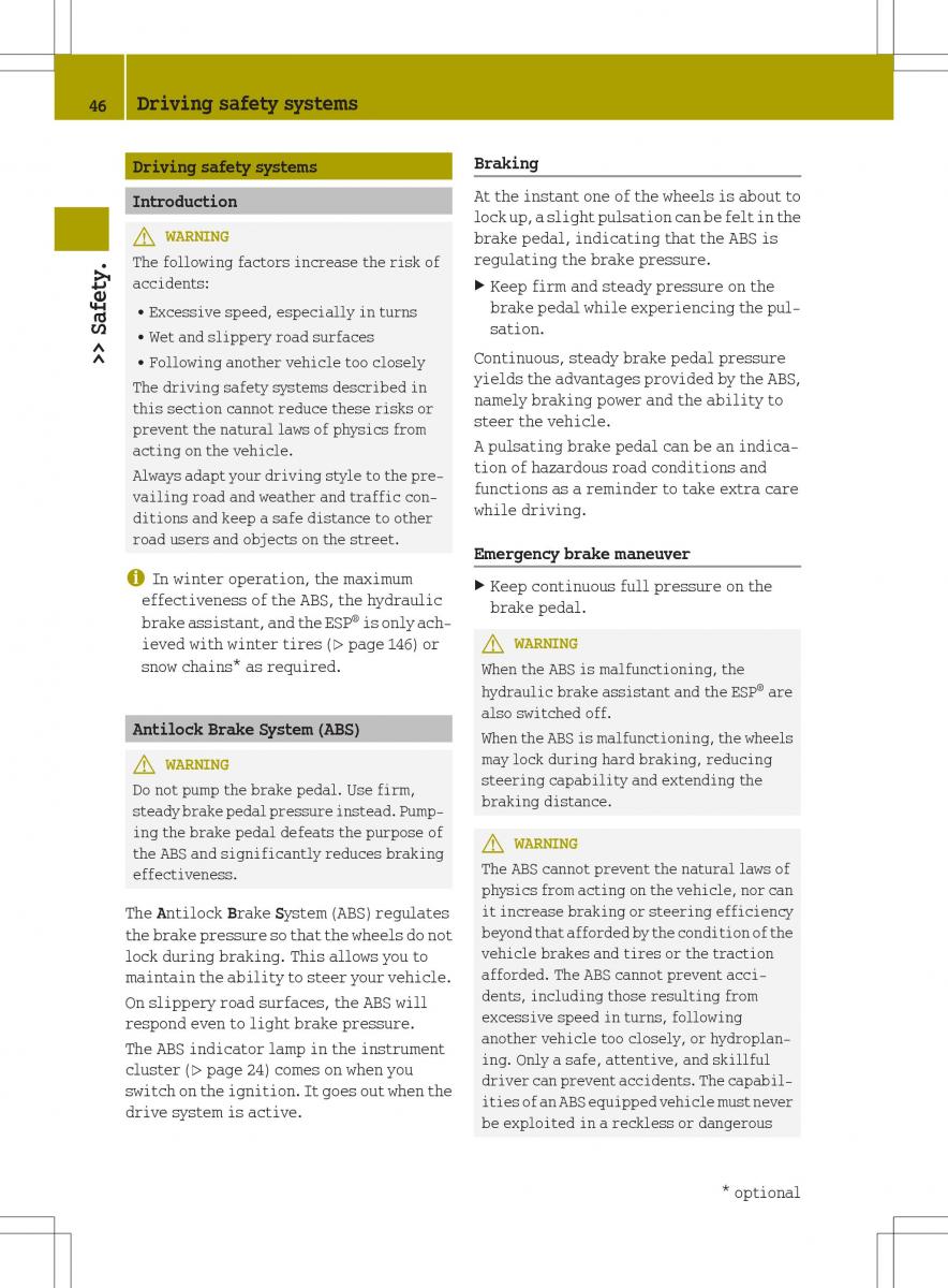 Smart Fortwo ED EV owners manual / page 48