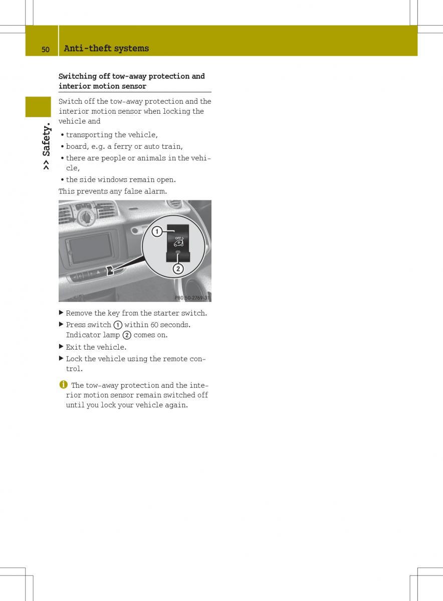 Smart Fortwo ED EV owners manual / page 52