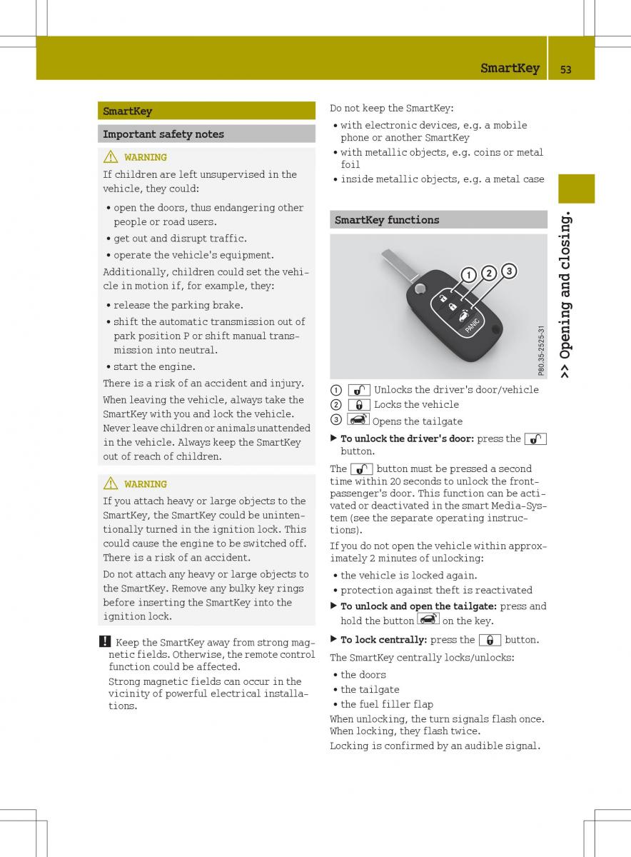 Smart Fortwo III 3 owners manual / page 55