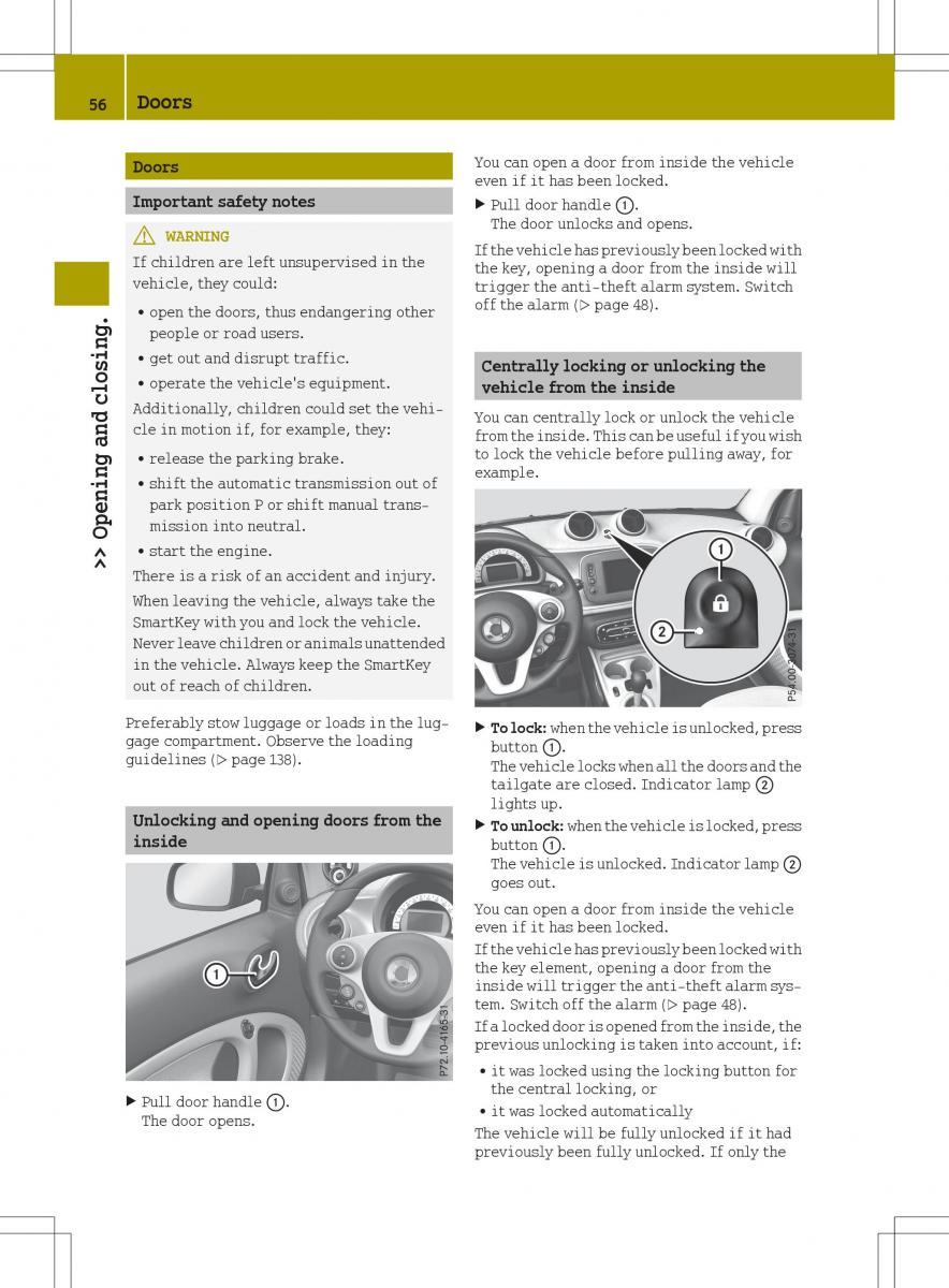 Smart Fortwo III 3 owners manual / page 58