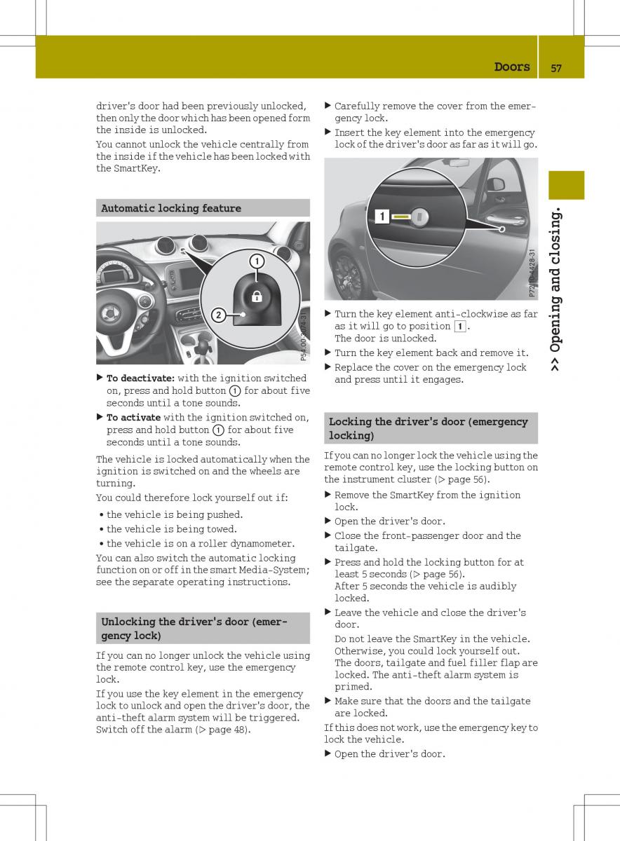 Smart Fortwo III 3 owners manual / page 59