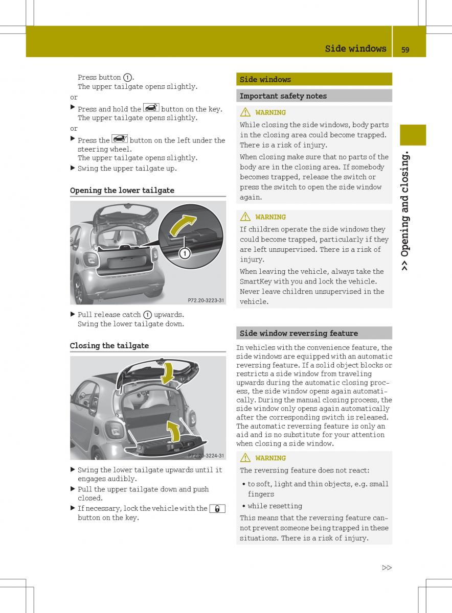 Smart Fortwo III 3 owners manual / page 61