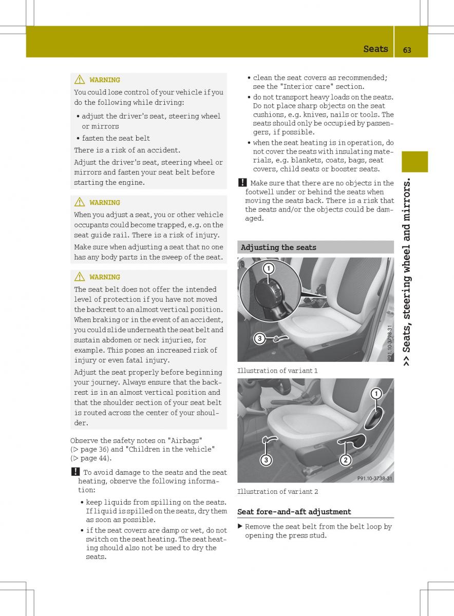 Smart Fortwo III 3 owners manual / page 65