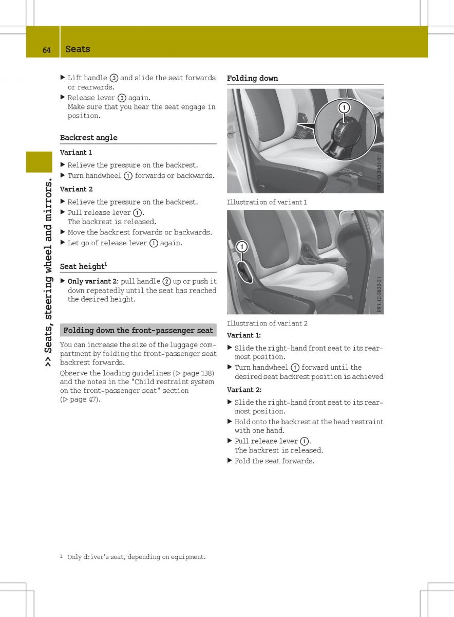 Smart Fortwo III 3 owners manual / page 66