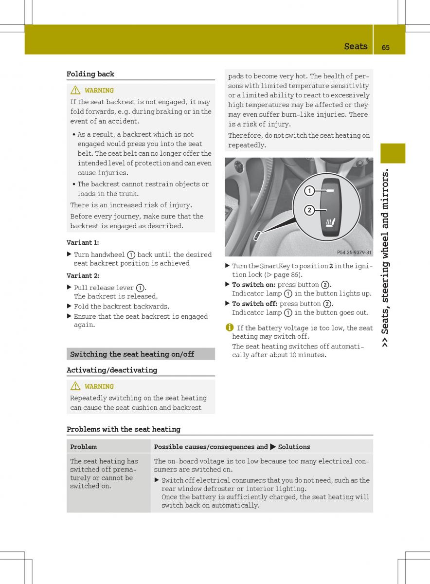 Smart Fortwo III 3 owners manual / page 67