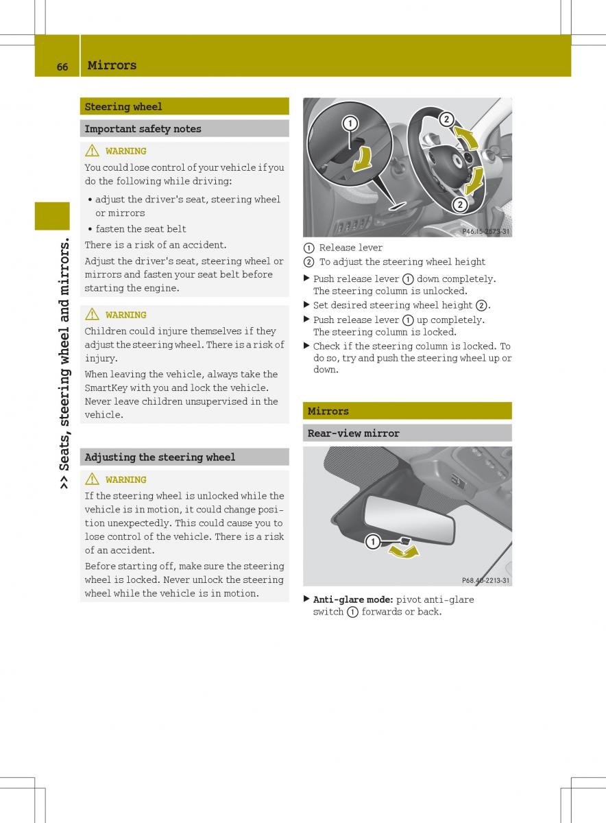 Smart Fortwo III 3 owners manual / page 68