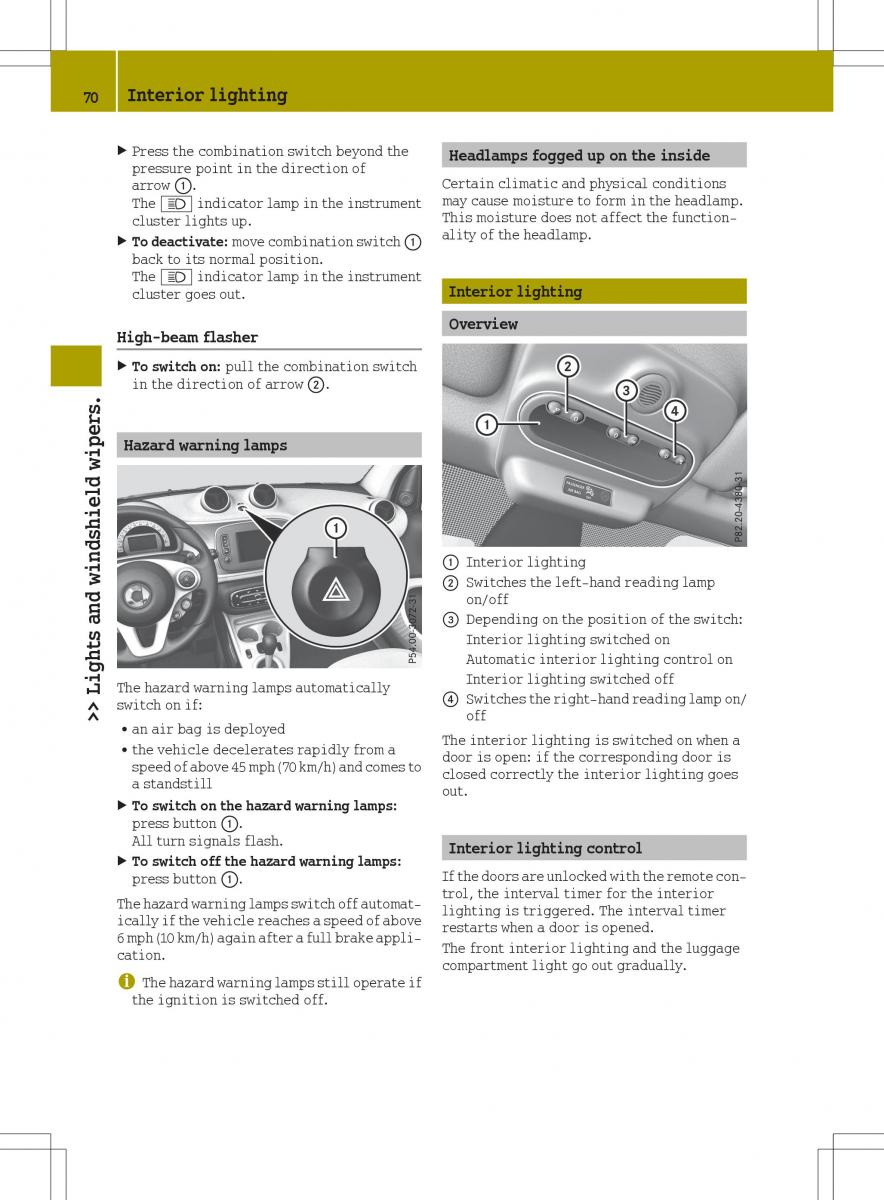 Smart Fortwo III 3 owners manual / page 72