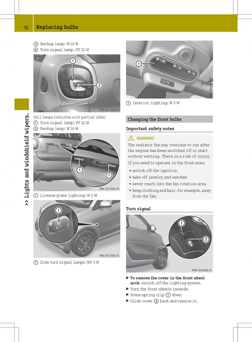 Smart Fortwo III 3 owners manual / page 74