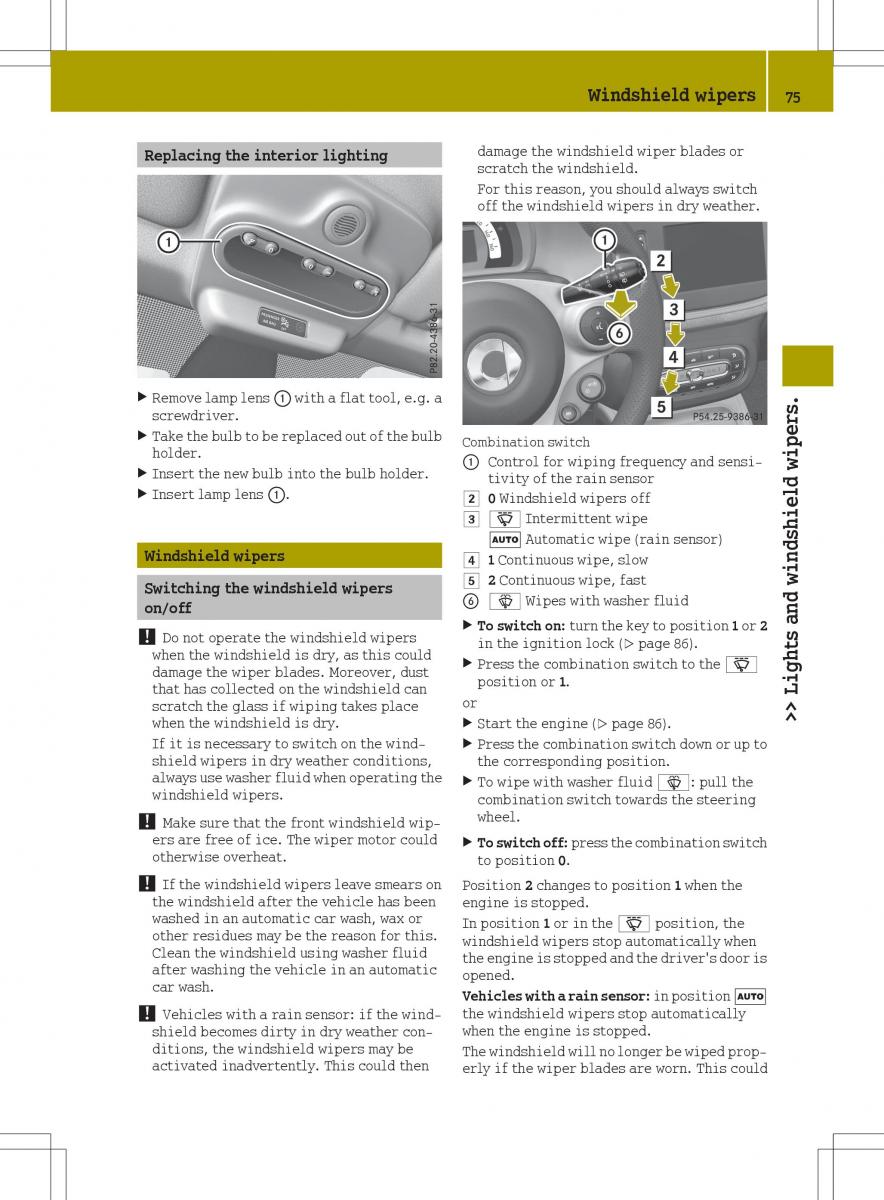 Smart Fortwo III 3 owners manual / page 77