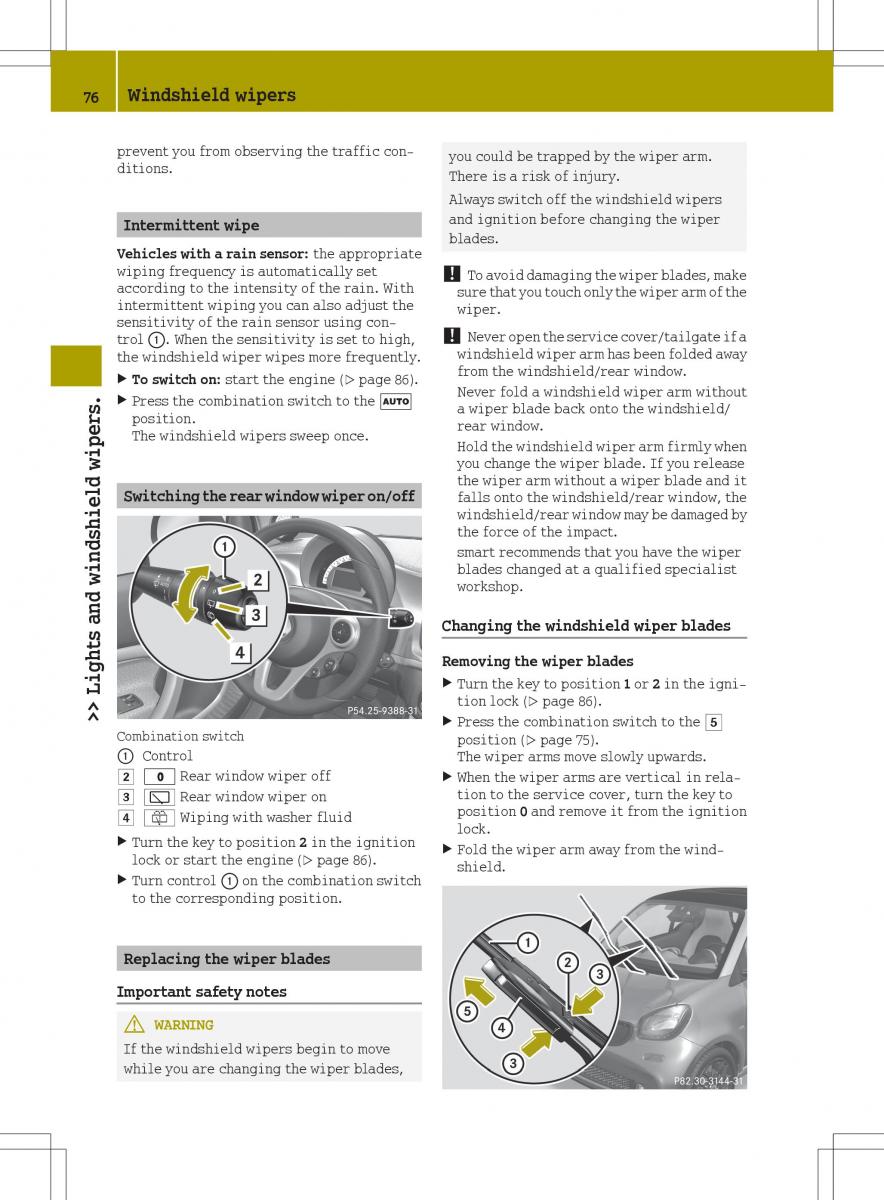 Smart Fortwo III 3 owners manual / page 78