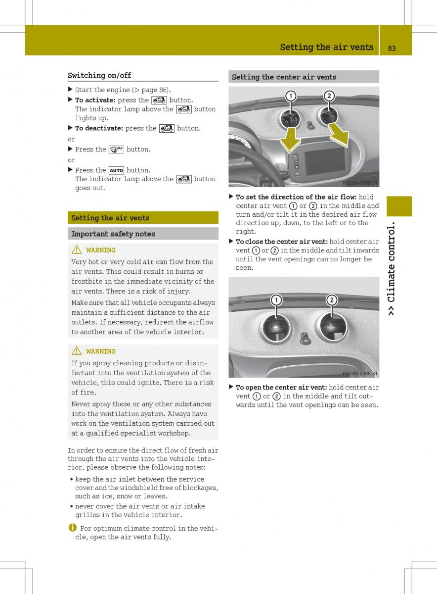 Smart Fortwo III 3 owners manual / page 85