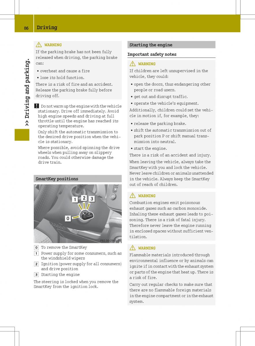 Smart Fortwo III 3 owners manual / page 88