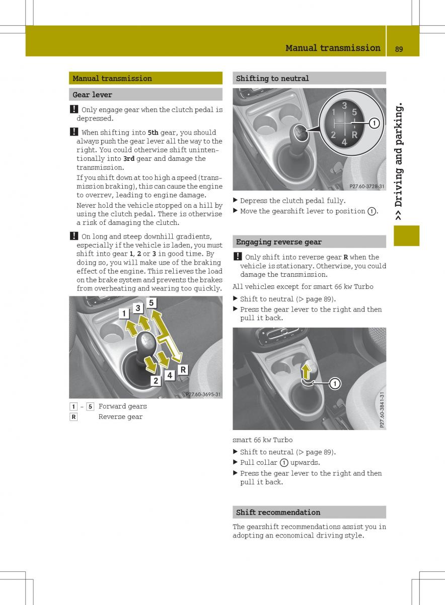 Smart Fortwo III 3 owners manual / page 91